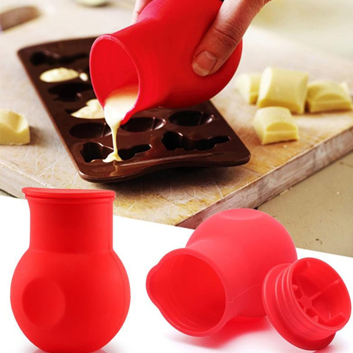 Silicone Chocolate Melting Pot | Microwave Safe Heat Resistant Baking Tool