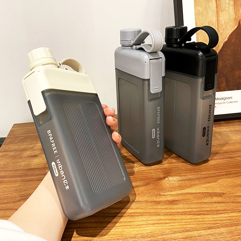 Creative Flat Square Portable Pocket Water Bottle for Outdoor Travel