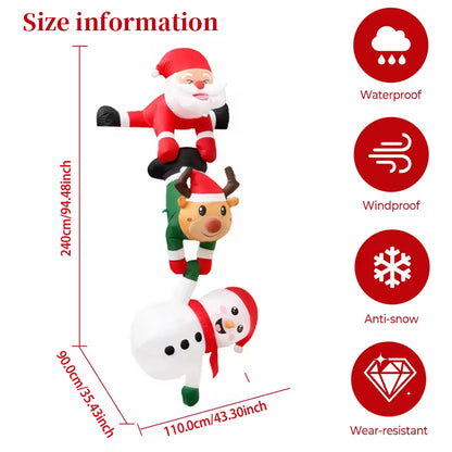 Giant 8ft Christmas Inflatable for Roof & Outdoor Holiday Display