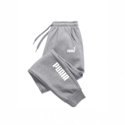 Unisex Cotton Casual Long Sweatpants for Autumn and Winter Sports