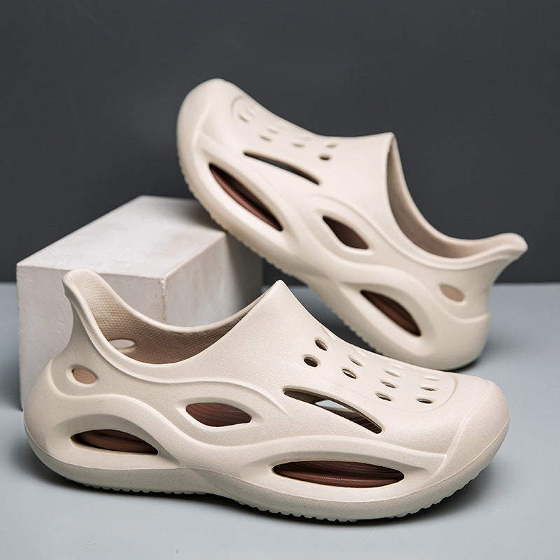 Men's Ultra-Comfortable Cave Shoes – Thick Soled Dual-Use Sandals & Wear-Resistant Beach Slippers