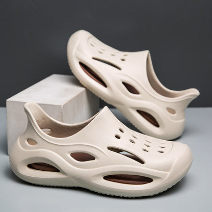 Men's Ultra-Comfortable Cave Shoes – Thick Soled Dual-Use Sandals & Wear-Resistant Beach Slippers