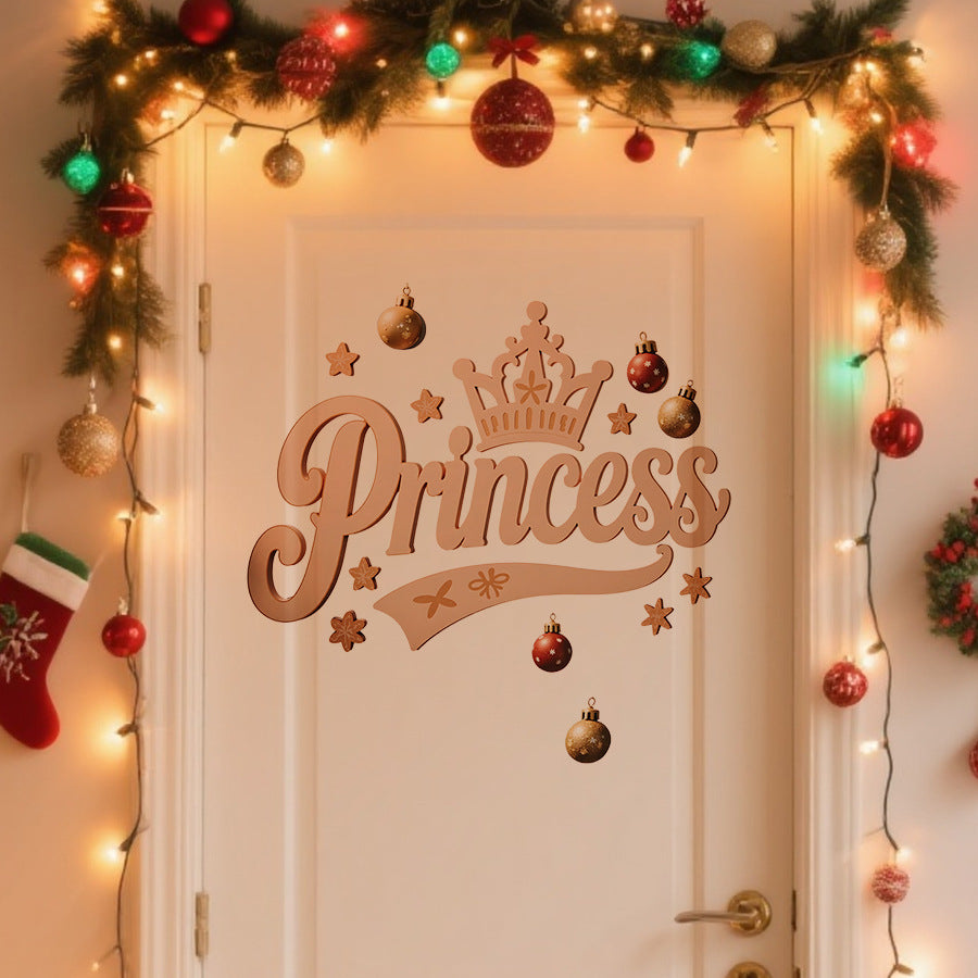 Festive Party Princess Crown Wall Art - Warm DIY Nursery Door & Wall Decor