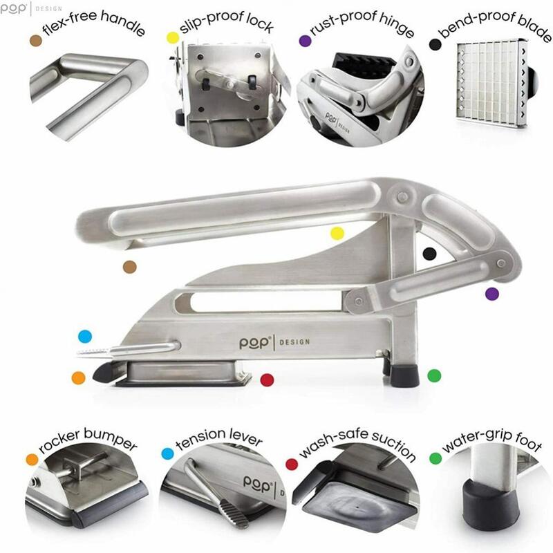 Stainless Steel Manual French Fry Cutter and Potato Slicer