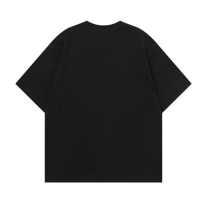 Retro Animal Sketch Graphic T-Shirt - Urban Oversized Black Cotton Streetwear Tee