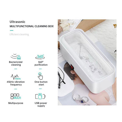 Portable Ultrasonic Jewelry & Eyeglass Cleaner – 45000Hz High-Frequency Sonic Cleaning Machine