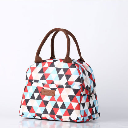 Printed Thermal Lunch Bag - Insulated Aluminum Foil Bento Tote
