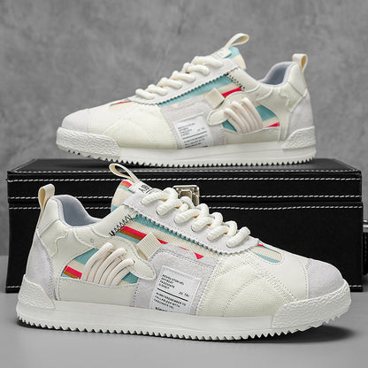 Men's Multi-Dopamine Color Block Sneakers - Mesh Breathable Fashion Casual Sports Shoes