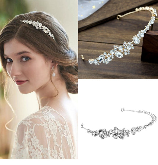 Elegant Crystal Rhinestone Wedding Headband / Bridal Hair Diadem Tiara Accessories for Women