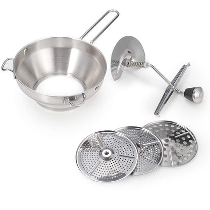 Stainless Steel Food Mill / Vegetable and Fruit Grinder with Interchangeable Discs