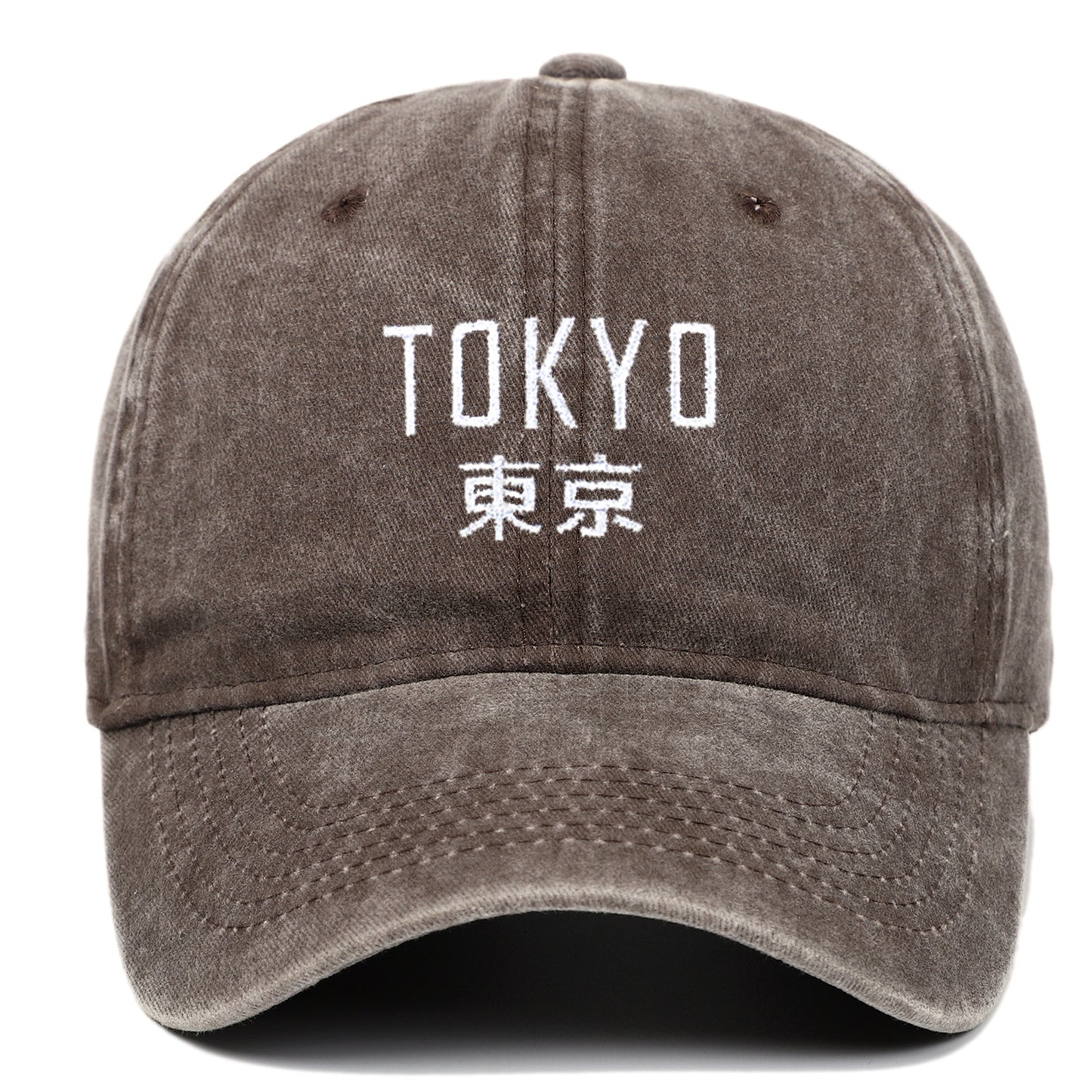 Unisex Embroidered Tokyo Kanji Dad Hat - Outdoor Sun Protection Cap