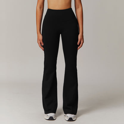 Women's High-Waist Bootcut Fitness Pants - Slim Fit Athletic Trousers