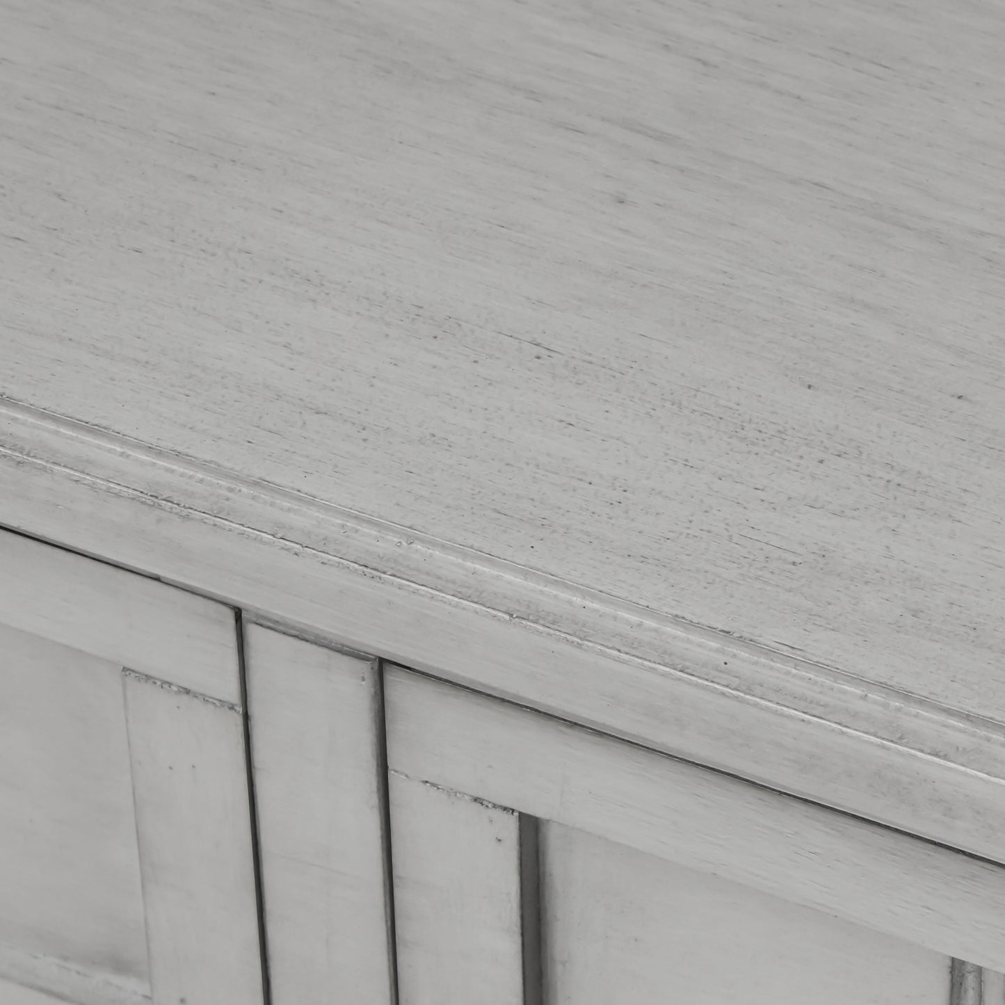 Narrow Console Desk/Sofa Table with Three Drawers (Grey Washed)