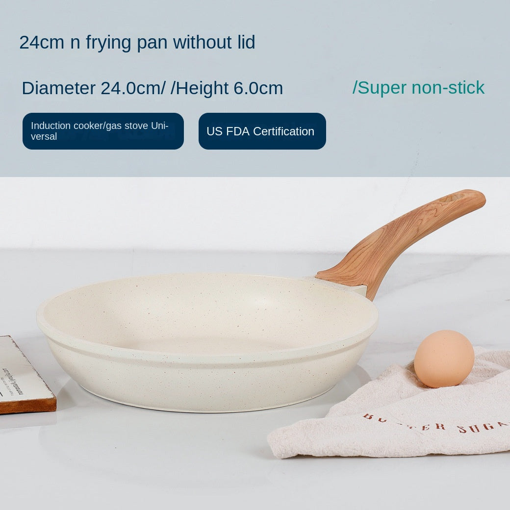 Product Title: Premium Medical Stone Non-Stick Cookware Set - Marble Finish Frying Pan, Soup Pot & Wok (Eco-Friendly & Durable)
