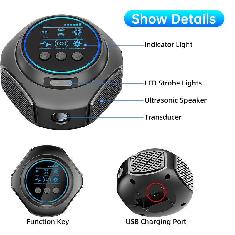 4-in-1 Ultrasonic Electronic Pest Repeller for Rodents, Mosquitoes, and