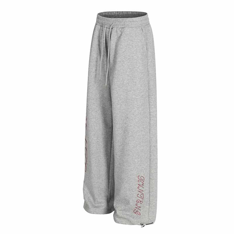 Unisex Streetwear Casual Loose Straight Leg Sweatpants