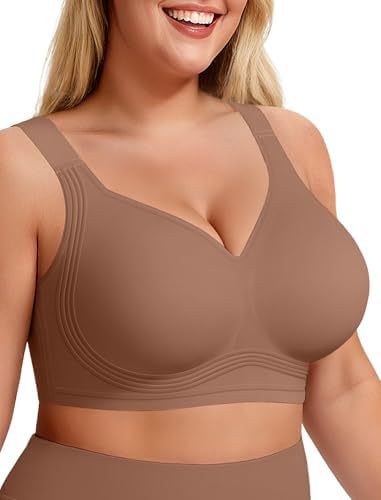 Non-Wire Full Coverage Comfort Bra - Seamless Push-Up Top for Large Bust
