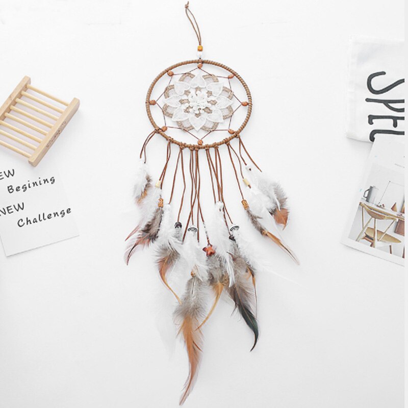 Handmade Ethnic Dream Catcher – Decorative Feather Wall Hanging for Home, Bedroom & Wedding Decor