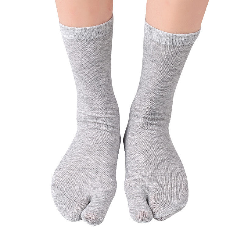 Unisex Two-Finger Split Toe Socks - Breathable Summer Fiber Socks for Flip-Flops