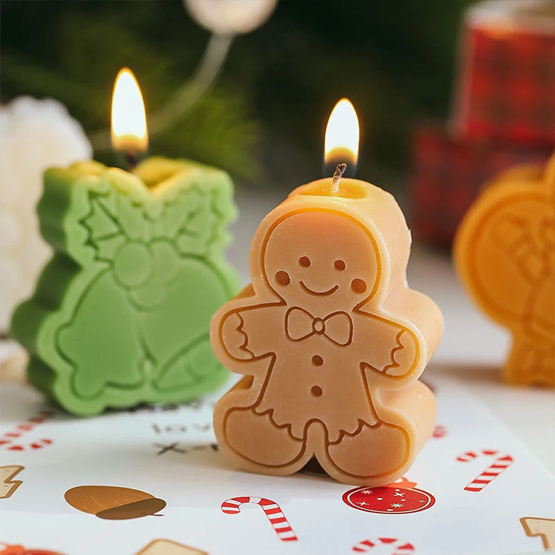 4Pcs Christmas Scented Candle Set – Santa Claus, Snowman & Elk Aromatherapy Candles for Festive Decor & Gifting