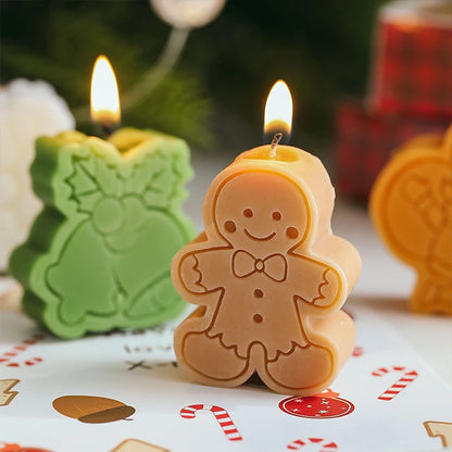 4Pcs Christmas Scented Candle Set – Santa Claus, Snowman & Elk Aromatherapy Candles for Festive Decor & Gifting