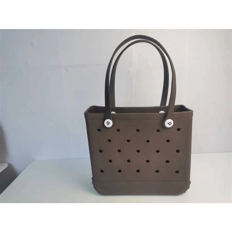 Printed EVA Beach Storage Bag - Waterproof Outdoor Basket & Handbag with Cow Print