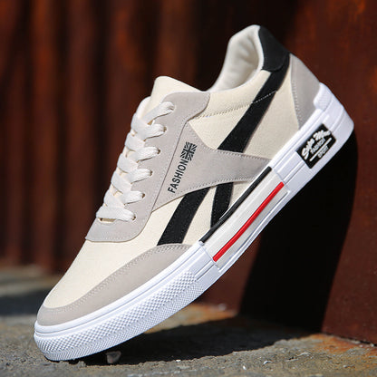 Classic Lightweight Canvas Skate Shoes for Men - Casual Board Sneakers