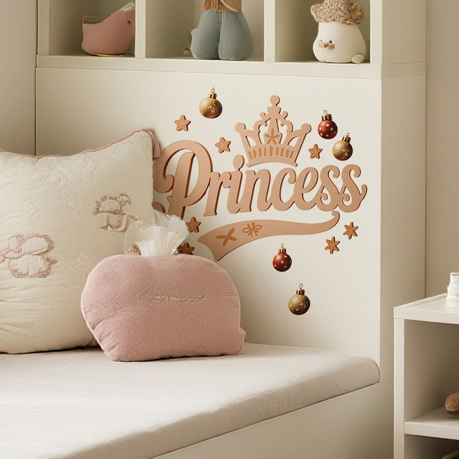 Festive Party Princess Crown Wall Art - Warm DIY Nursery Door & Wall Decor