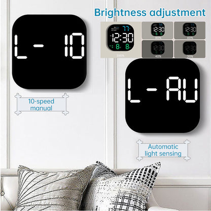 Modern Green LED Digital Clock for Home Office, Living Room & Bedroom