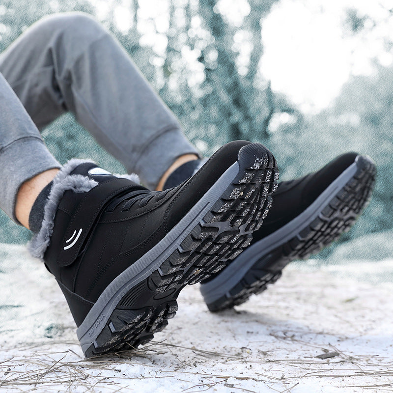 Premium Winter Snow Boots – Waterproof Anti-Slip Cotton Shoes with Warm Fleece Lining