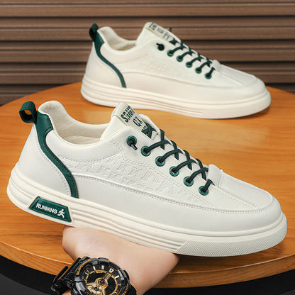 Men's Summer Casual Board Shoes - Anti-Slip Waterproof White Sports Sneakers