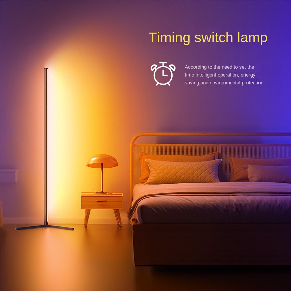 Modern Minimalist RGB Floor Lamp | Music Sync & Voice Control Mood Light