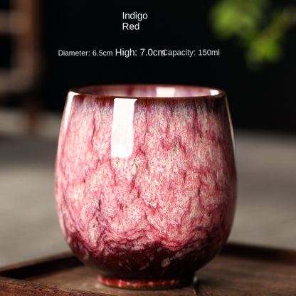 Single Personal Tea Cup/Bowl with Colorful Glaze for Home Use