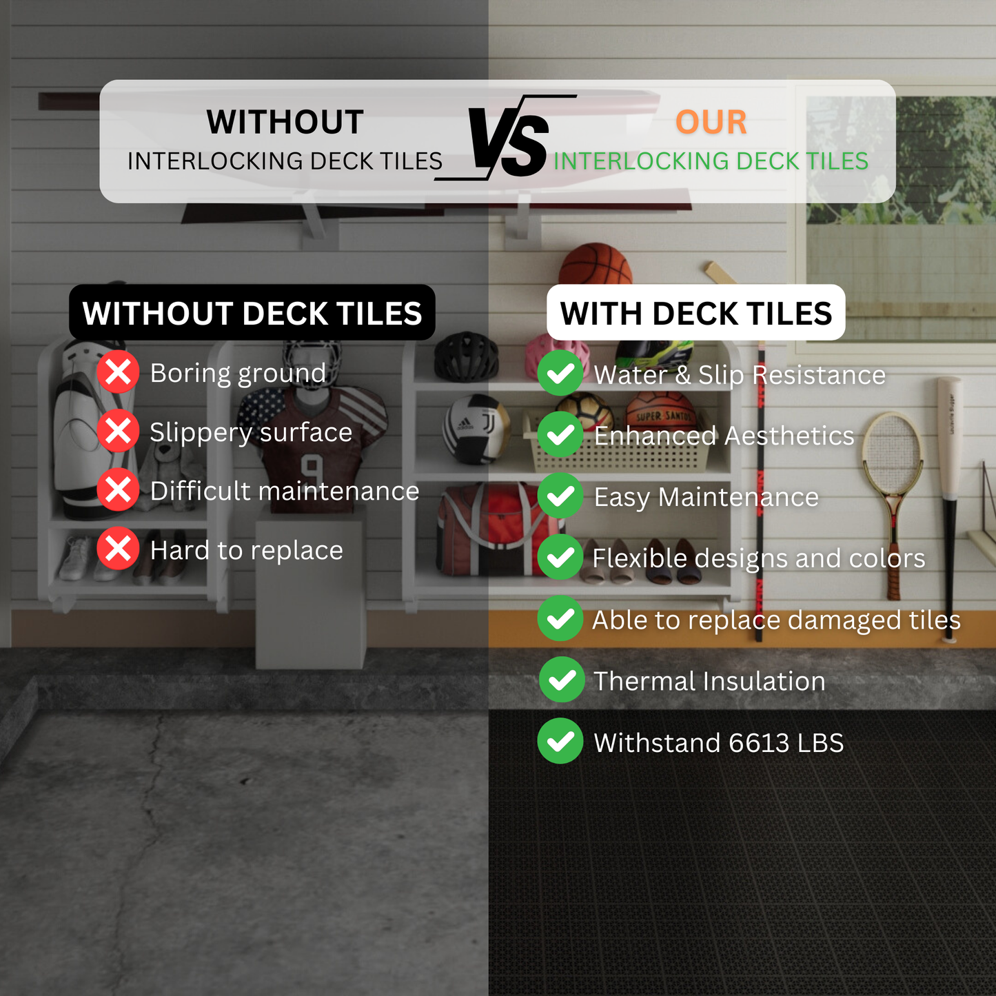Non-Slip Drainage Floor Tiles for Showers, Patios, and Balconies