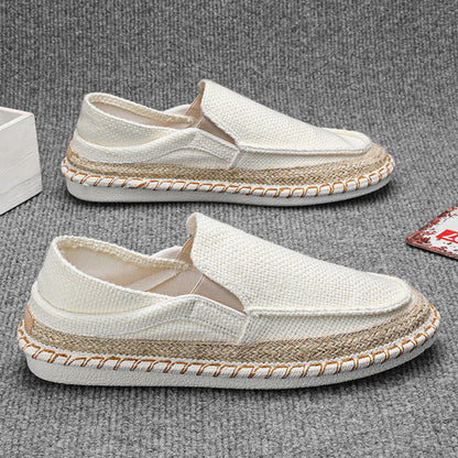 Men's Casual Breathable Espadrille Loafers - Lightweight Canvas Slip-On Shoes