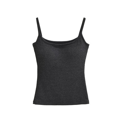 Women's Basic Cotton Blend Tank Top Camisole Sling Vest