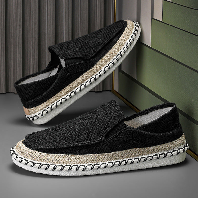 Men's Casual Breathable Espadrille Loafers - Lightweight Canvas Slip-On Shoes
