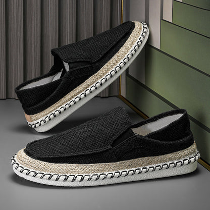 Men's Casual Breathable Espadrille Loafers - Lightweight Canvas Slip-On Shoes