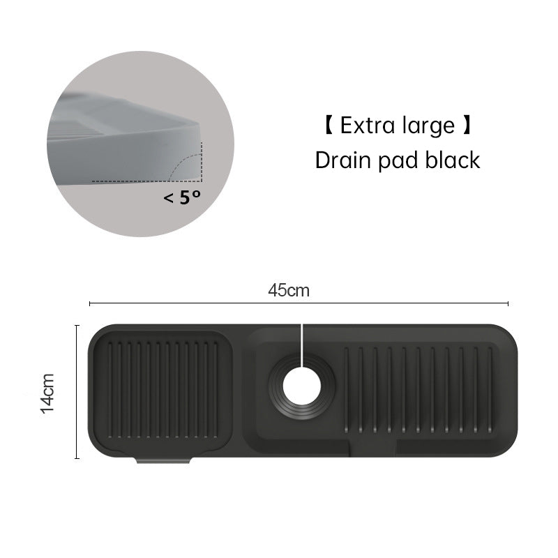 Silicone Faucet Drain Pad - Anti-Splash Kitchen Countertop Sink Mat