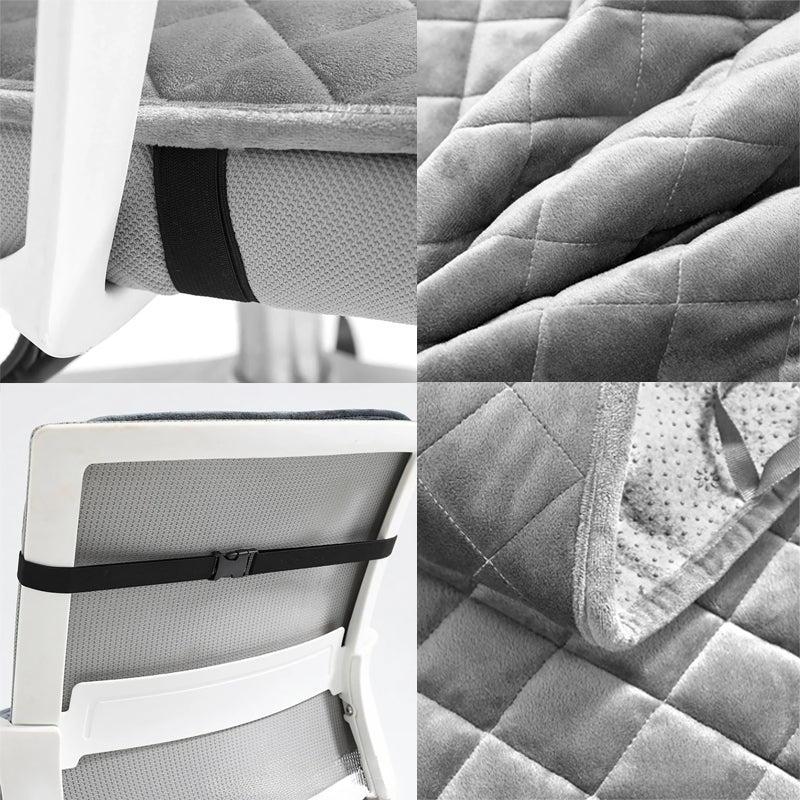 Smart Heated Office Chair Cushion | Electric Mat with Timer & Integrated Backrest (220V)