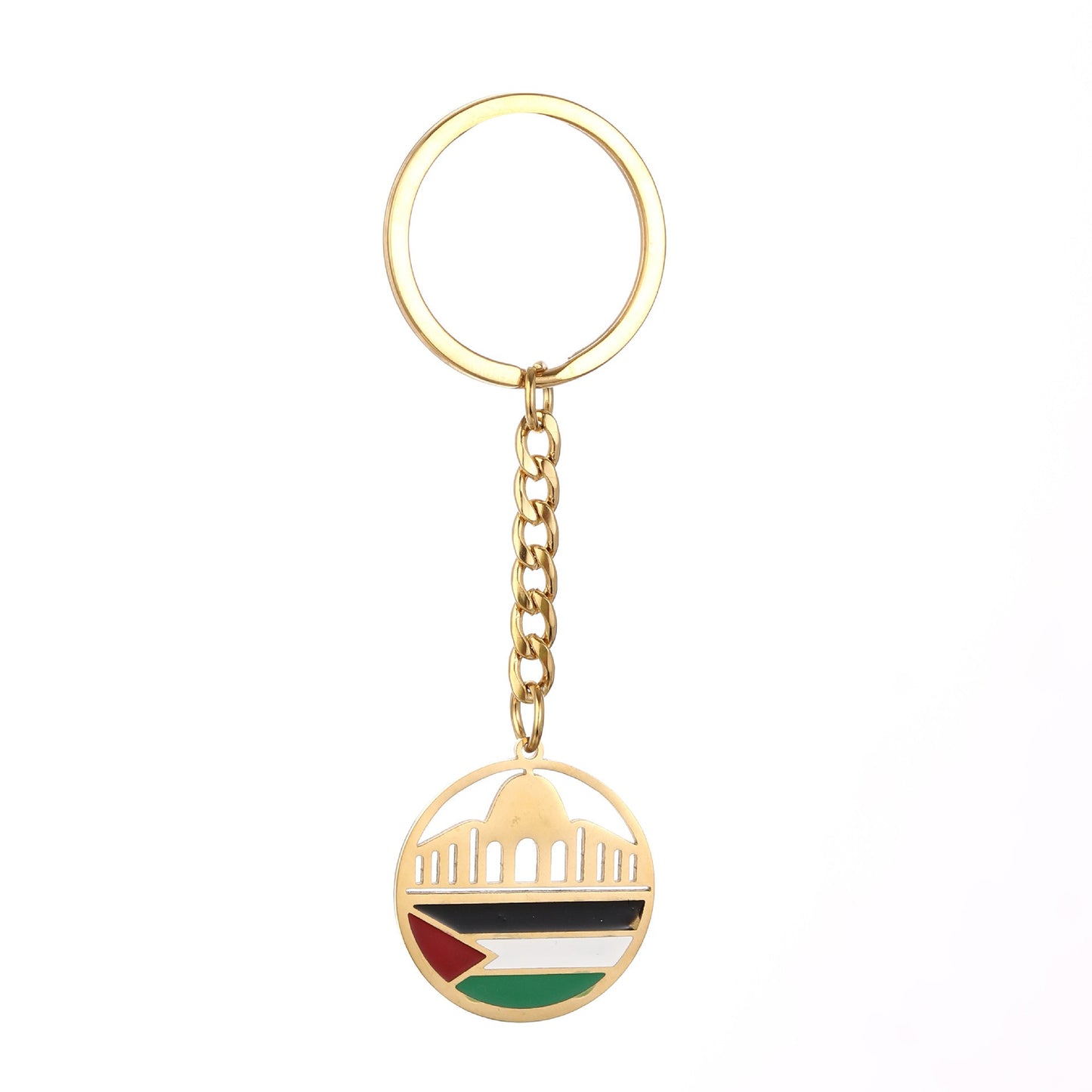 Elegant Palestine Map Pendant Keyring - Fashion Jewelry Gift