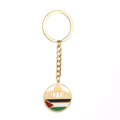 Elegant Palestine Map Pendant Keyring - Fashion Jewelry Gift