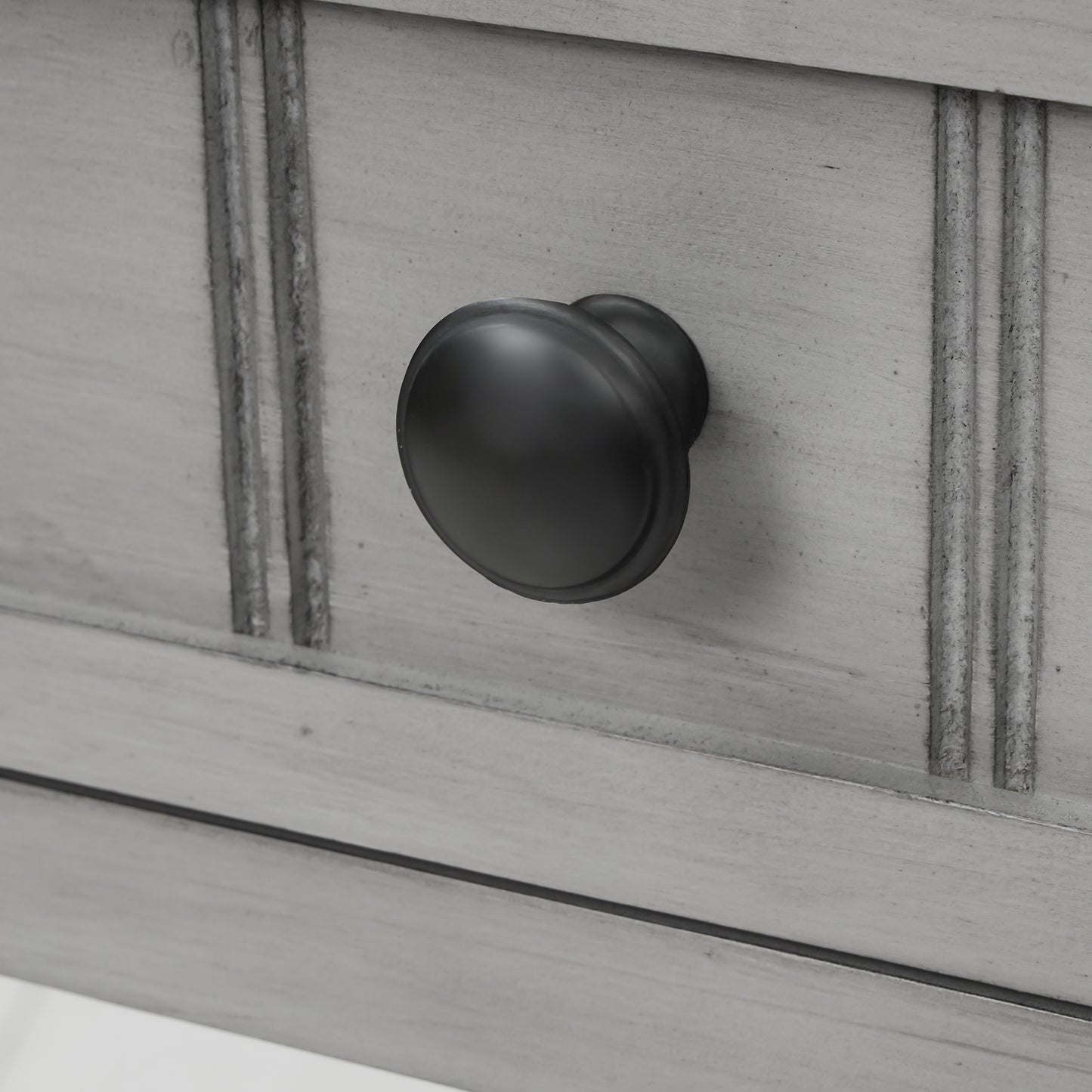 Narrow Console Desk/Sofa Table with Three Drawers (Grey Washed)