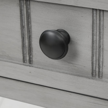 Narrow Console Desk/Sofa Table with Three Drawers (Grey Washed)