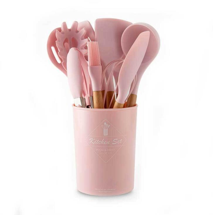 Non-Stick Kitchen Tools Set including Spatula, Spoon, and Tongs