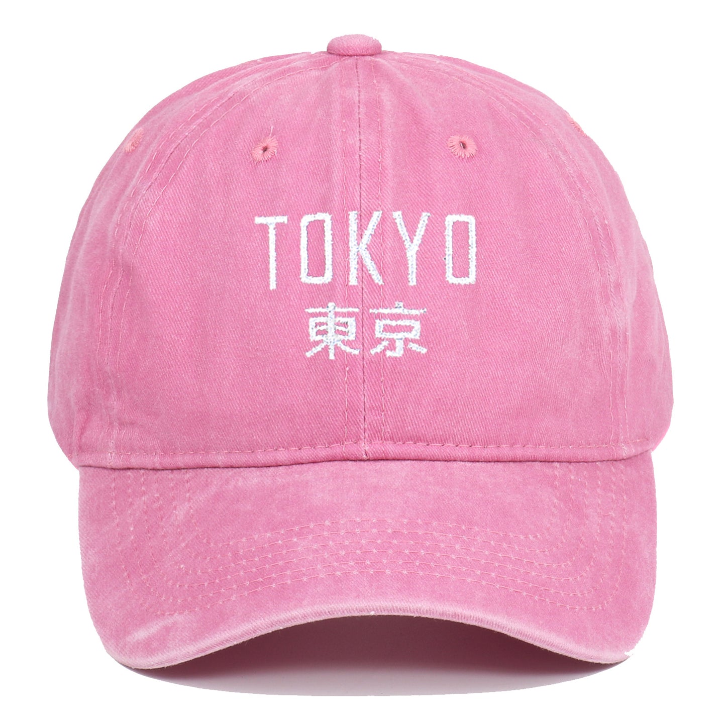 Unisex Embroidered Tokyo Kanji Dad Hat - Outdoor Sun Protection Cap