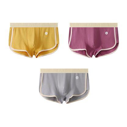 Women's Ribbed Cotton Mid-Waist Safety Shorts / Boxer Underwear