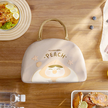 Cute Cartoon Thick Lunch Bag - Portable Large Capacity Insulated Oxford Cloth Lunch Box