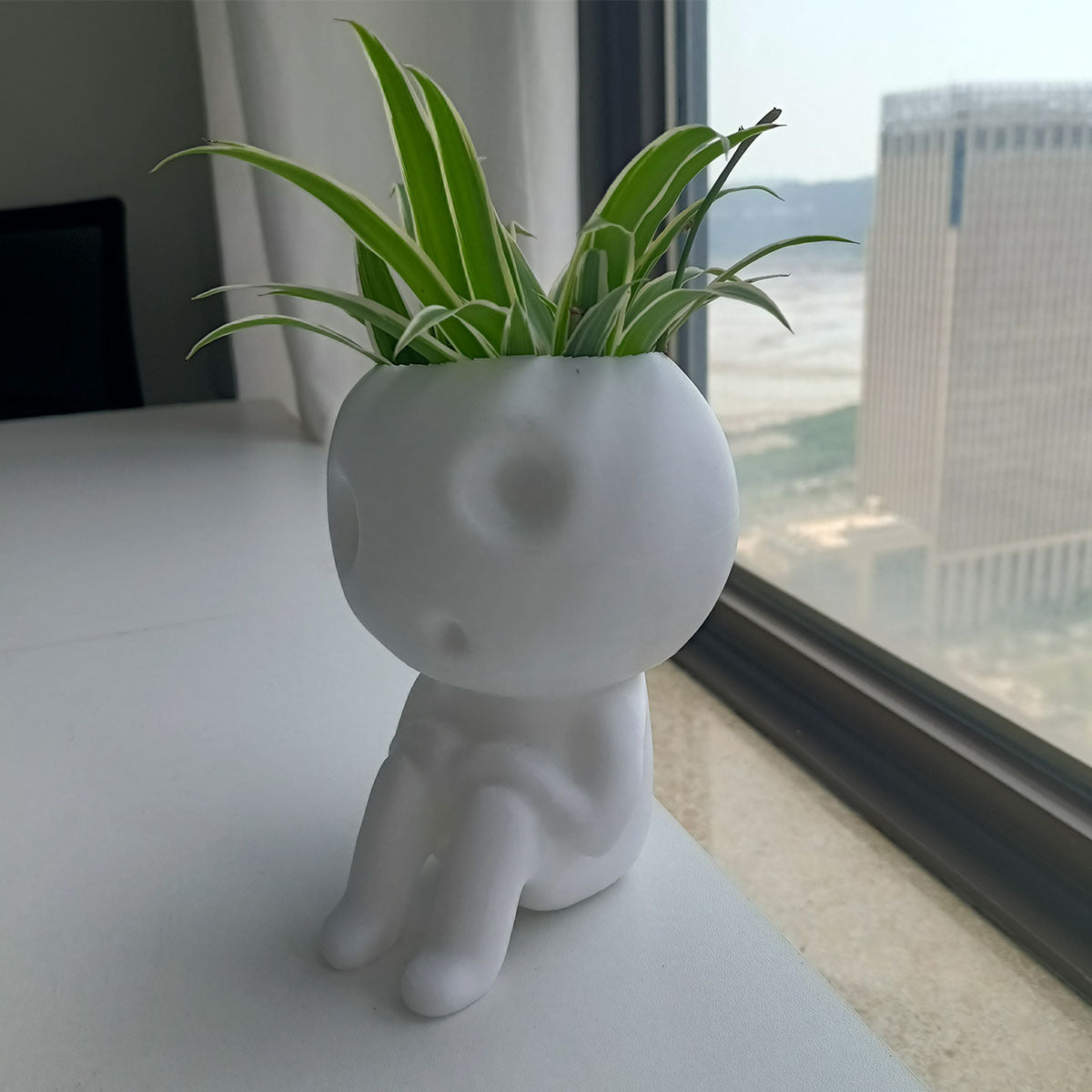 Cute Tree Elf Succulent Pot – Creative Sitting Humanoid Planter for Indoor Decor