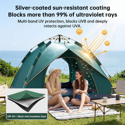 Waterproof Double Layer Family Camping Tent | Windproof & UV Resistant